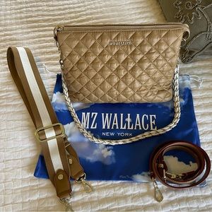 MZ Wallace Large Crosby Pippa - Caramel & White